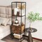 Costway 5-Tier Bookshelf with 4 Open Shelves Storage Drawer Modern Book Storage Organizer Brown/White